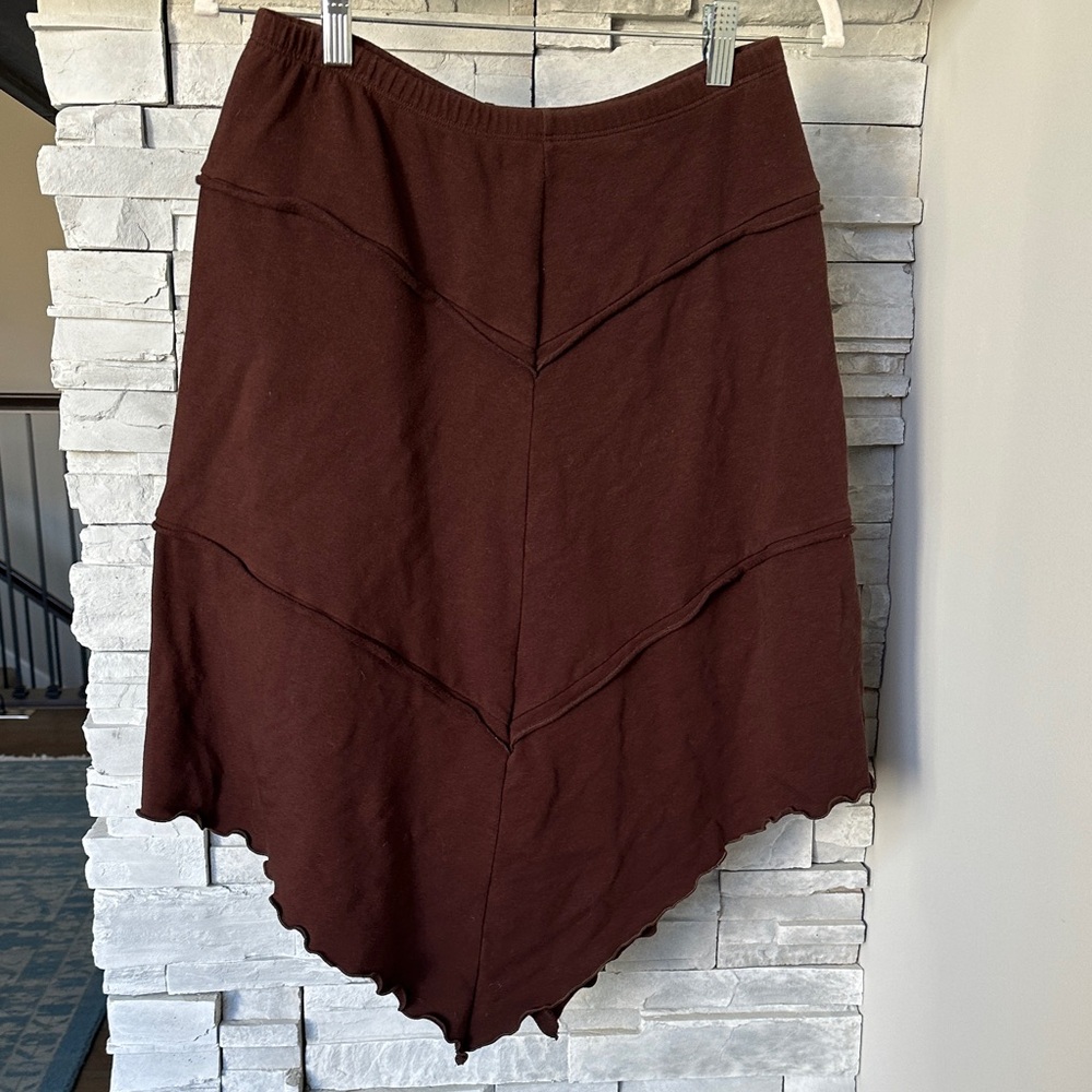 Brown Asymmetrical Skirt